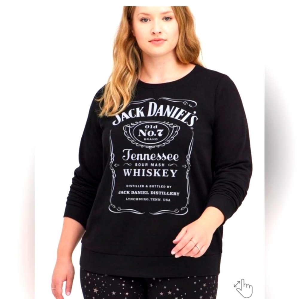 torrid Black Jack Daniel's Graphic Pullover Sweatshirt